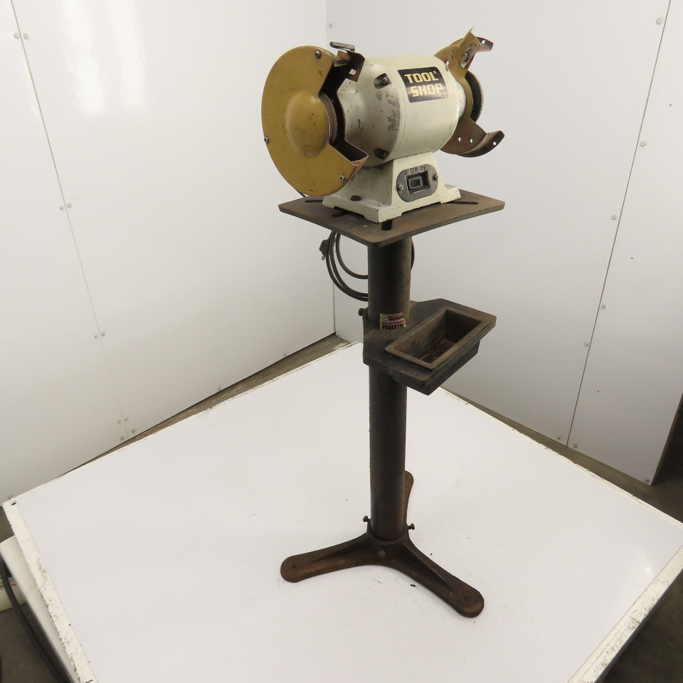Tool Shop 241-1406 6" Dual Wheel Pedestal Bench Grinder 115V 1/2HP 3450RPM