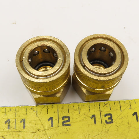 Dixon E-Series 3/8" Female NPT Brass Hose Quick Connect Lot Of 2