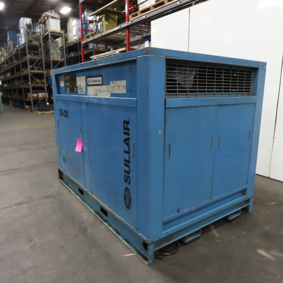 Sullair LS-20-100 100HP Rotary Screw Air Compressor 3Ph 480V 18,802 Hours