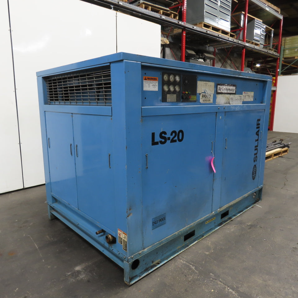 Sullair LS-20-100 100HP Rotary Screw Air Compressor 3Ph 480V 18,802 Hours