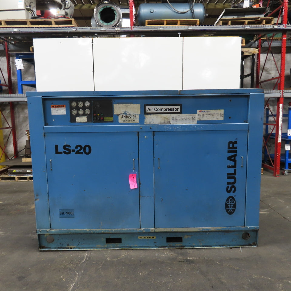 Sullair LS-20-100 100HP Rotary Screw Air Compressor 3Ph 480V 18,802 Hours