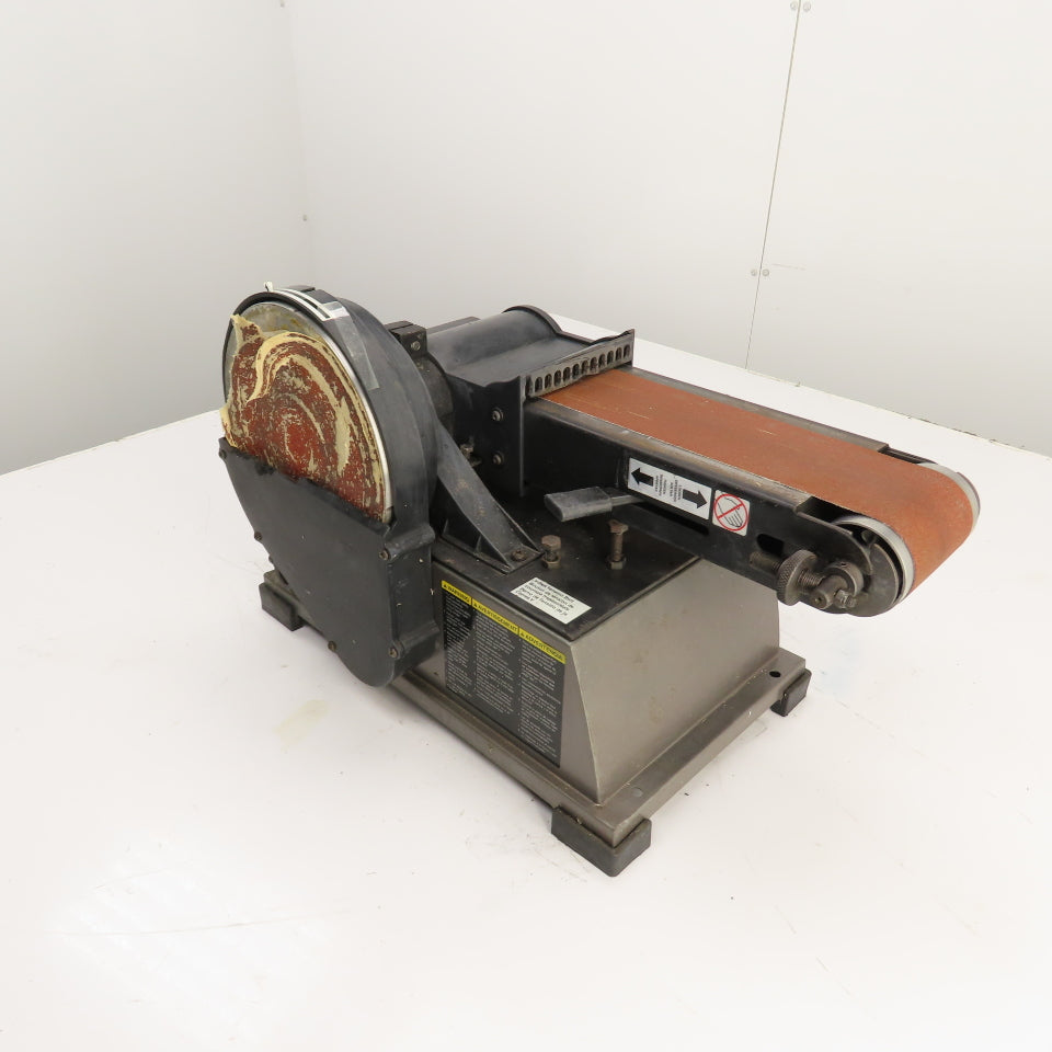 Hitachi SB 10Y 4" x 8" Disc/Belt Combo Sander Grinder 120V 1PH 5.5A Tested