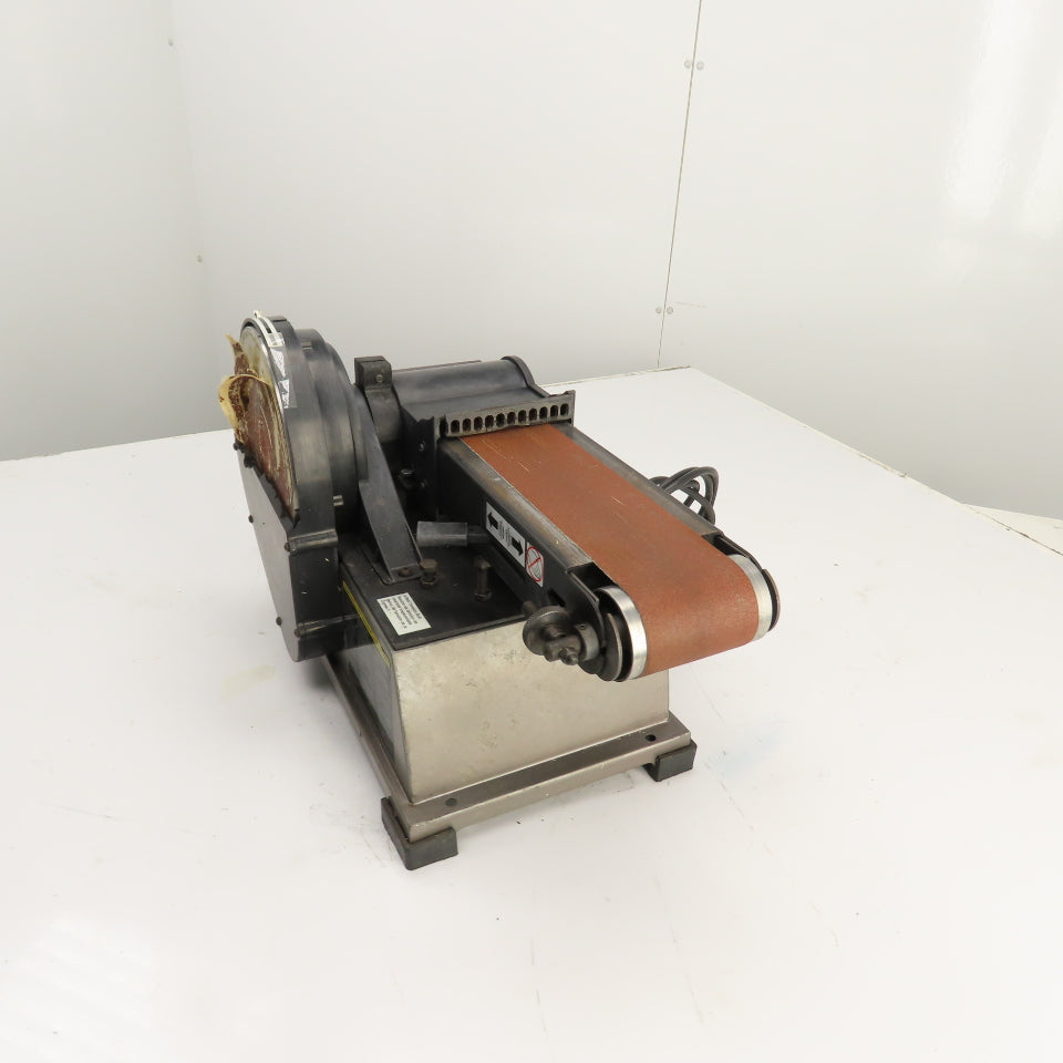 Hitachi SB 10Y 4" x 8" Disc/Belt Combo Sander Grinder 120V 1PH 5.5A Tested