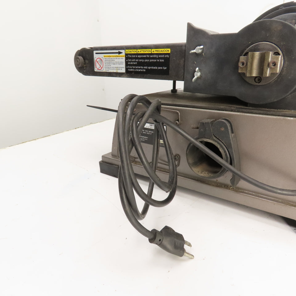 Hitachi SB 10Y 4" x 8" Disc/Belt Combo Sander Grinder 120V 1PH 5.5A Tested