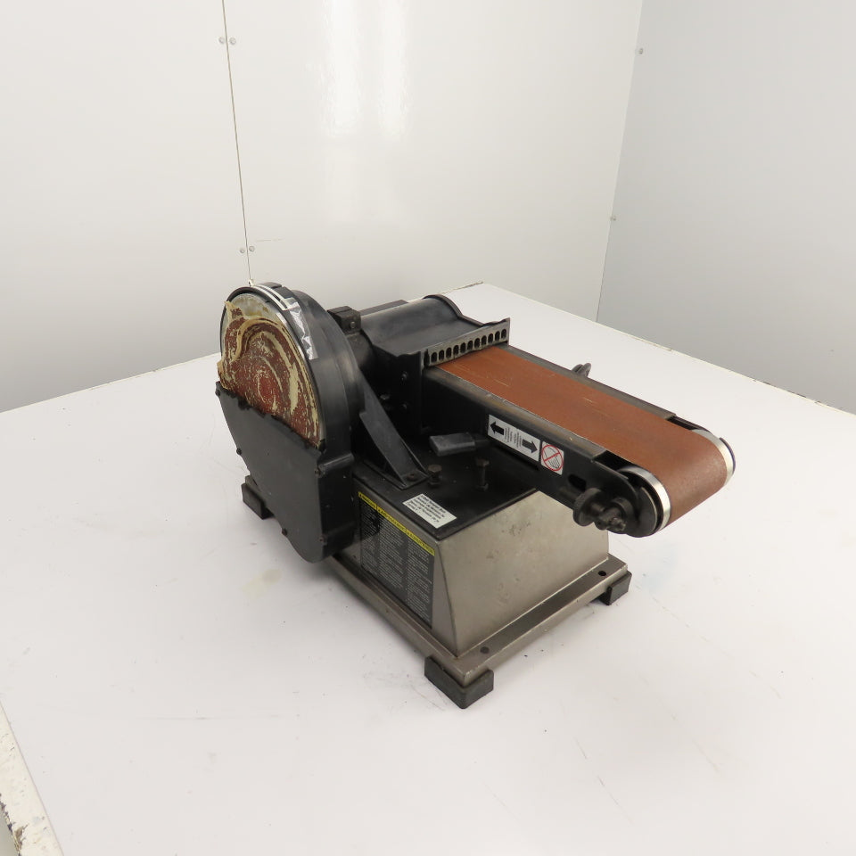 Hitachi SB 10Y 4" x 8" Disc/Belt Combo Sander Grinder 120V 1PH 5.5A Tested