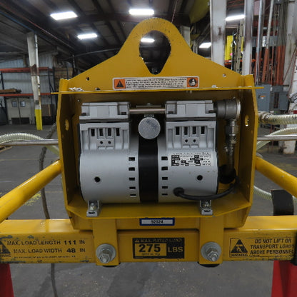 Anver VPF-57-AC 275 LB Two Pad Electric Side Gripper Vacuum Lifter 115V W/Cart