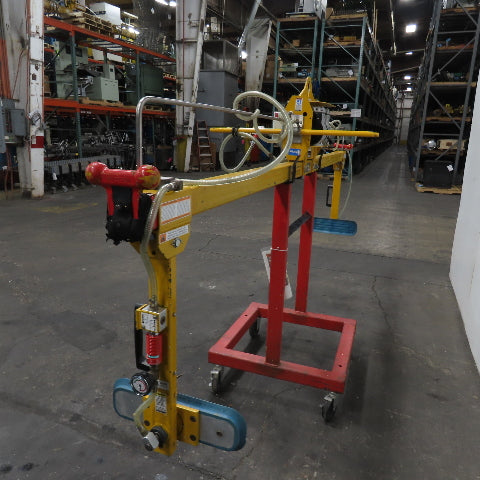 Anver VPF-57-AC 275 LB Two Pad Electric Side Gripper Vacuum Lifter 115V W/Cart