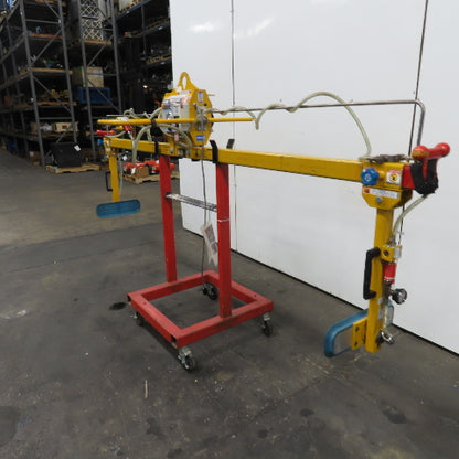 Anver VPF-57-AC 275 LB Two Pad Electric Side Gripper Vacuum Lifter 115V W/Cart