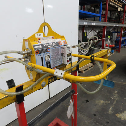 Anver VPF-57-AC 275 LB Two Pad Electric Side Gripper Vacuum Lifter 115V W/Cart