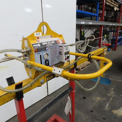 Anver VPF-57-AC 275 LB Two Pad Electric Side Gripper Vacuum Lifter 115V W/Cart