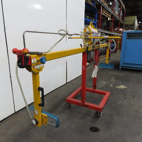 Anver VPF-57-AC 275 LB Two Pad Electric Side Gripper Vacuum Lifter 115V W/Cart