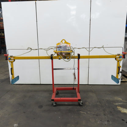 Anver VPF-57-AC 275 LB Two Pad Electric Side Gripper Vacuum Lifter 115V W/Cart