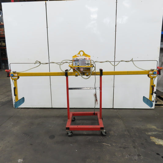 Anver VPF-57-AC 275 LB Two Pad Electric Side Gripper Vacuum Lifter 115V W/Cart