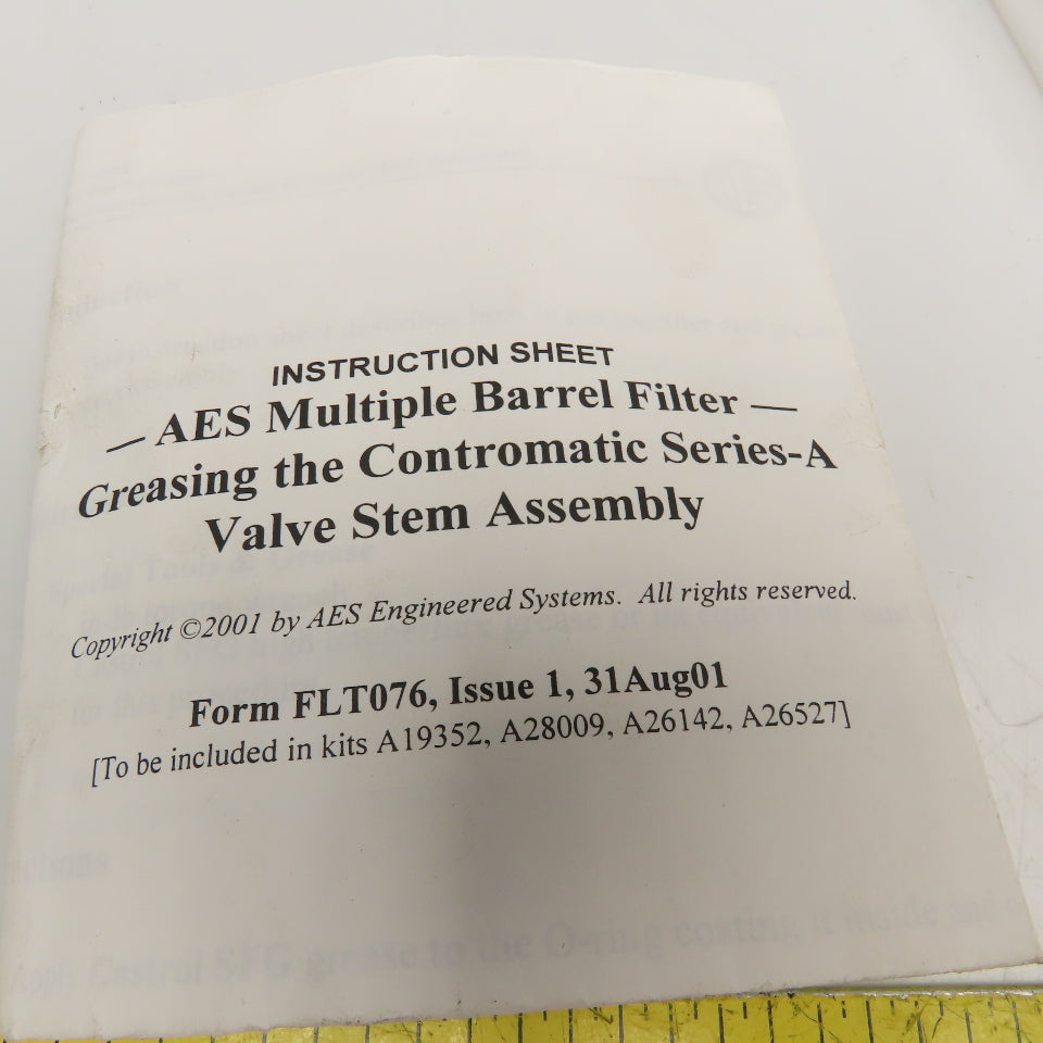 AES A26527 Multiple Barrel Filter Seal Kit