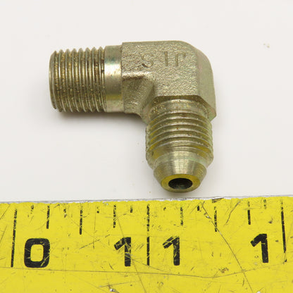 Parker 1/4" (-4) JIS 30° 1/4"-19 Male x 1/4-19 BSPP Male Elbow 90°