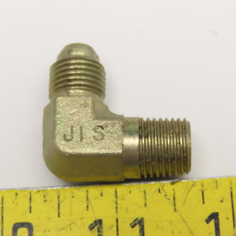 Parker 1/4" (-4) JIS 30° 1/4"-19 Male x 1/4-19 BSPP Male Elbow 90°