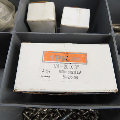 Durham 4-Drawer Ball Bearing Slide Storage Rack W/ Lots Of Misc. Bolts