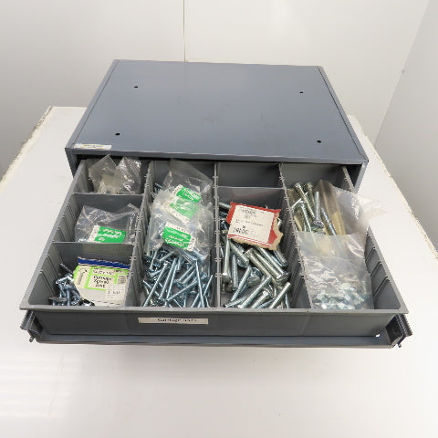 Durham 4-Drawer Ball Bearing Slide Storage Rack W/ Lots Of Misc. Bolts