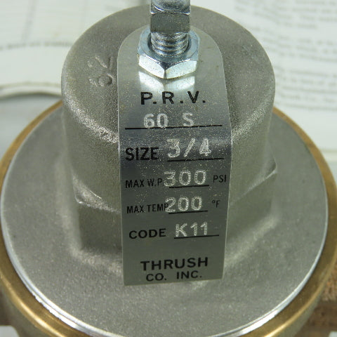 Thrush 417-20 60S 3/4 Bronze High Pressure Regulating Valve 300PSI 200° Temp K11