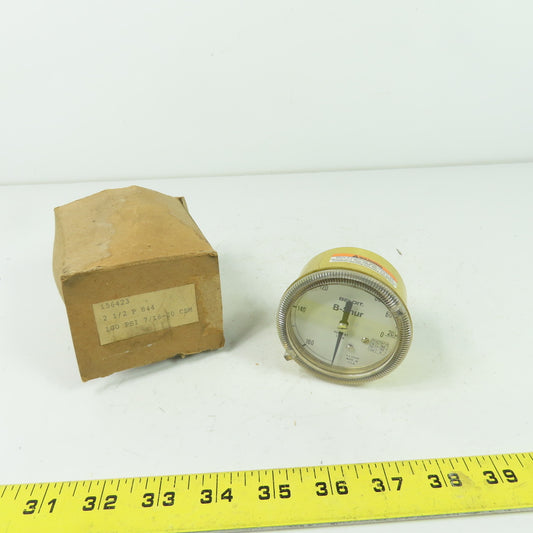 Beloit B-Shur 0-160 Flow Meter Percent Gage 2-1/2'' 100PSI 7/16-20 CBM 156423
