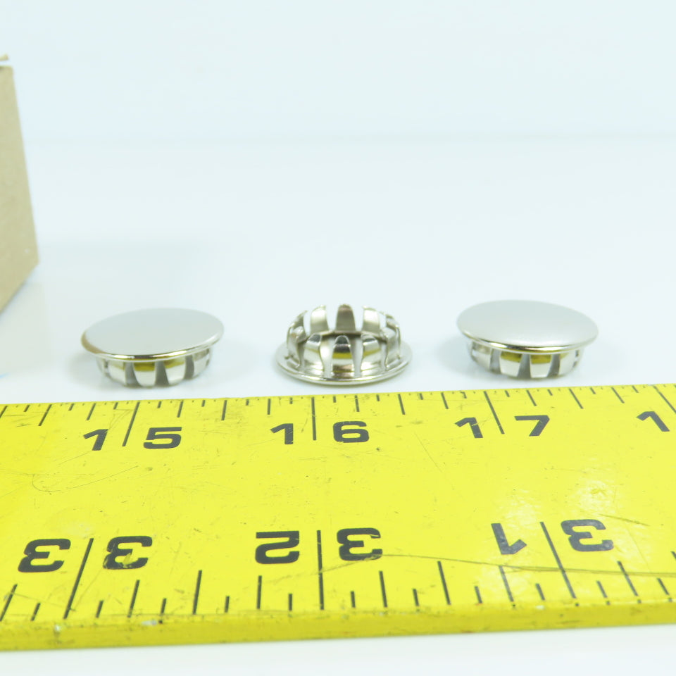 Lasar 9563K45 3/4" Nickel Plated Steel Finishing Snap-In Plugs For Panels Lot/50