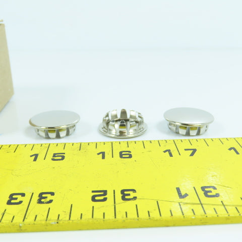 Lasar 9563K45 3/4" Nickel Plated Steel Finishing Snap-In Plugs For Panels Lot/50