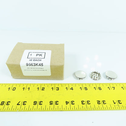 Lasar 9563K45 3/4" Nickel Plated Steel Finishing Snap-In Plugs For Panels Lot/50