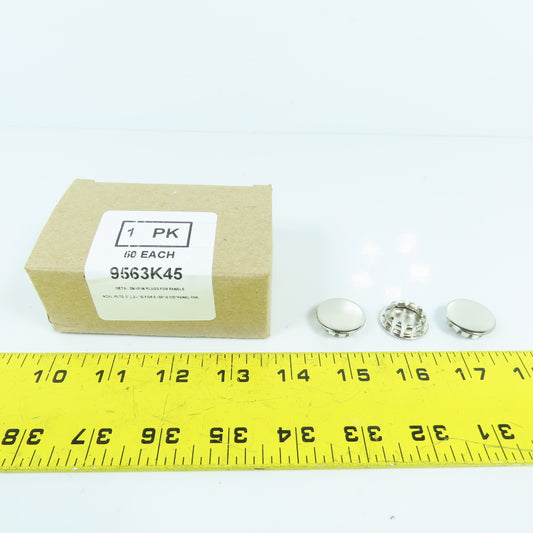 Lasar 9563K45 3/4" Nickel Plated Steel Finishing Snap-In Plugs For Panels Lot/50