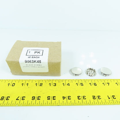 Lasar 9563K45 3/4" Nickel Plated Steel Finishing Snap-In Plugs For Panels Lot/50