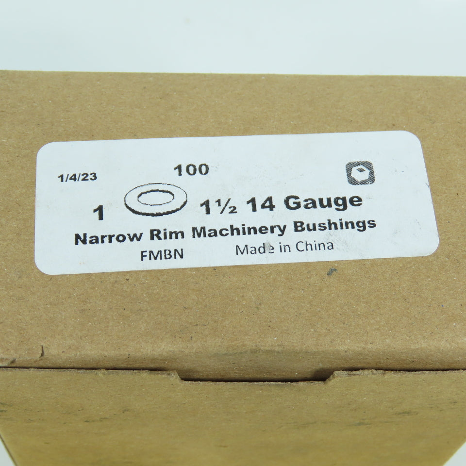 1" ID x 1-1/2" OD Narrow Rim Machinery Bushing 14 Gauge Box Of 100