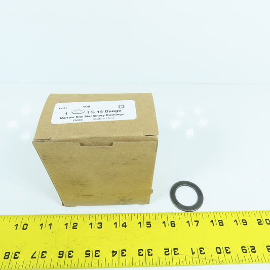 1" ID x 1-1/2" OD Narrow Rim Machinery Bushing 14 Gauge Box Of 100