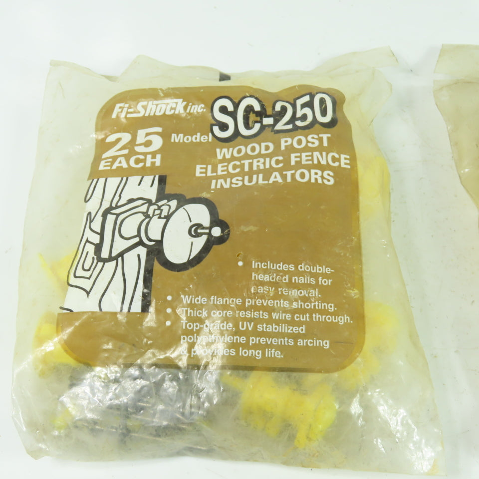 Fi Shock SC-250 Wood Post Electric Fence Insulators Lot Of 50