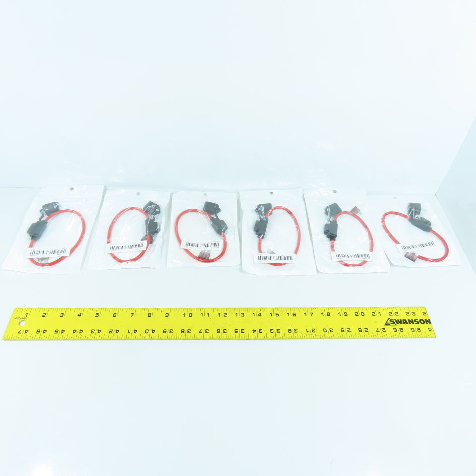 Car Auto RV Motorcycle Inline Fuse Holder Socket 10AWG + 40A Blade Fuse Lot Of 6