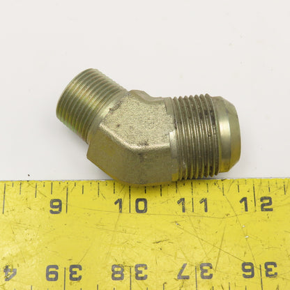 Parker 1" (-16) Male JIC Flare x 3/4" NPT Male Elbow 45°