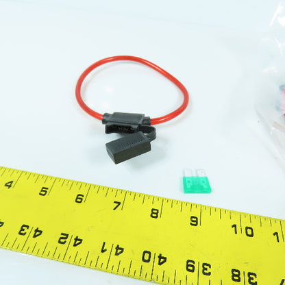 InstallGear IGATC30-12 Inline Fuse Holder Socket 10AWG+ 30A Blade Fuse Lot Of 12