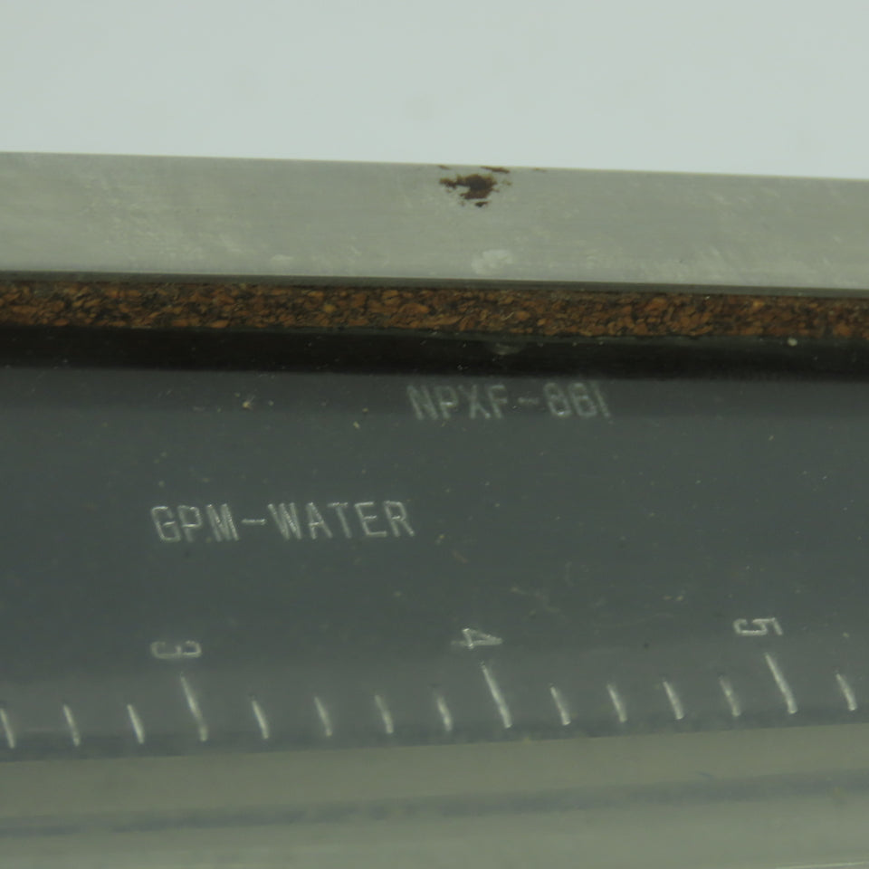 Wallace & Tiernan NPXF-86I Flow Meter Gauge 0-6 GPM-Water 3/4" NPT