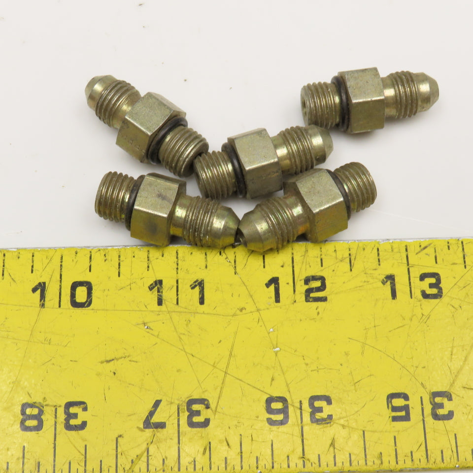 Parker 1/4" (-4) Male JIC x 1/4" (-4) ORB Male Straight Connector Lot Of 5