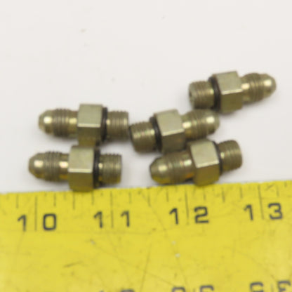 Parker 1/4" (-4) Male JIC x 1/4" (-4) ORB Male Straight Connector Lot Of 5