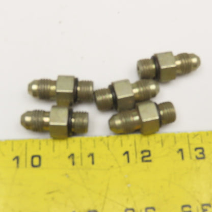 Parker 1/4" (-4) Male JIC x 1/4" (-4) ORB Male Straight Connector Lot Of 5