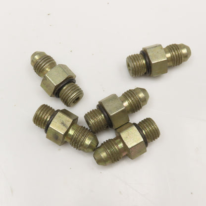 Parker 1/4" (-4) Male JIC x 1/4" (-4) ORB Male Straight Connector Lot Of 5