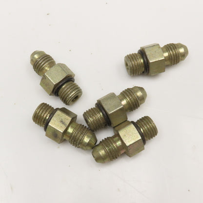 Parker 1/4" (-4) Male JIC x 1/4" (-4) ORB Male Straight Connector Lot Of 5