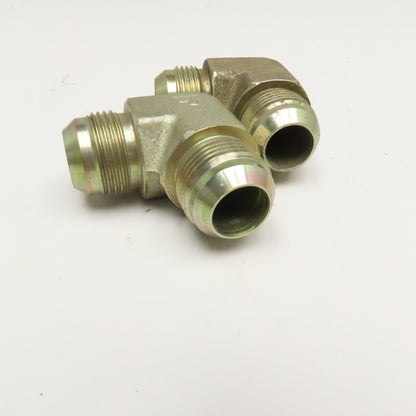 Parker 7/8" (-14) 1-3/16"-12 JIC Male x 7/8" JIC Male Elbow 90° Lot Of 2