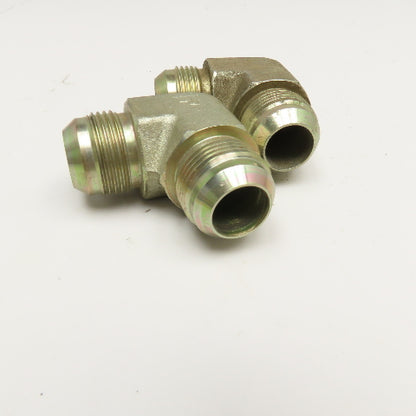 Parker 7/8" (-14) 1-3/16"-12 JIC Male x 7/8" JIC Male Elbow 90° Lot Of 2