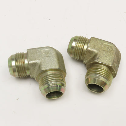 Parker 7/8" (-14) 1-3/16"-12 JIC Male x 7/8" JIC Male Elbow 90° Lot Of 2