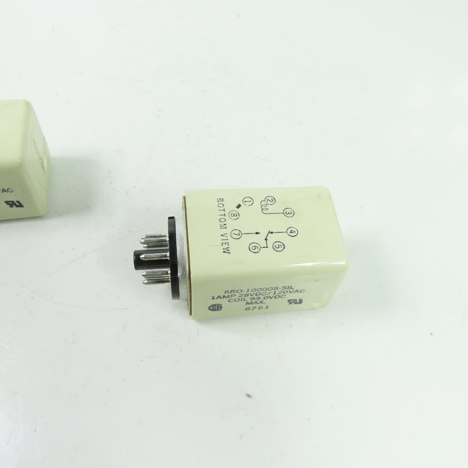 Sigma 5RO-10000S-SIL Relay 1A 28VDC 120VAC Coil 93.0VDC Lot Of 2