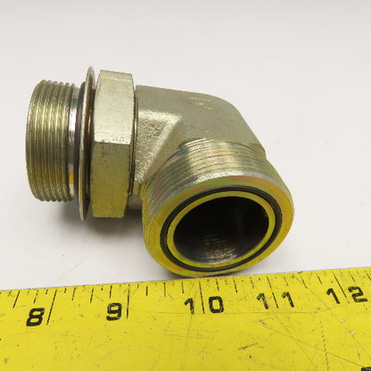 Parker 1-1/2" (-24) Male ORB x 1-1/2" ORS Elbow 90° 1-7/8"-12 Thread