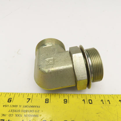 Parker 1-1/2" (-24) Male ORB x 1-1/2" ORS Elbow 90° 1-7/8"-12 Thread