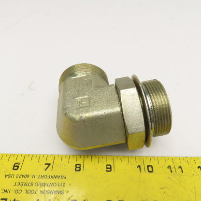 Parker 1-1/2" (-24) Male ORB x 1-1/2" ORS Elbow 90° 1-7/8"-12 Thread