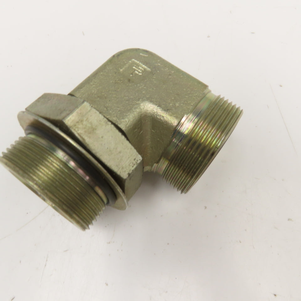 Parker 1-1/2" (-24) Male ORB x 1-1/2" ORS Elbow 90° 1-7/8"-12 Thread