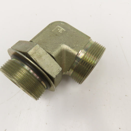 Parker 1-1/2" (-24) Male ORB x 1-1/2" ORS Elbow 90° 1-7/8"-12 Thread